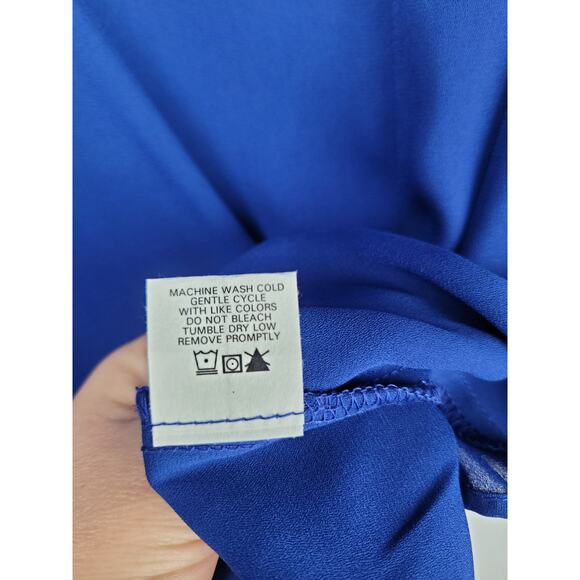 Three Eighty Two Revolve Women's Audrey V Neck Caftan 3/4 Sleeve Blue Size M - Picture 5 of 10